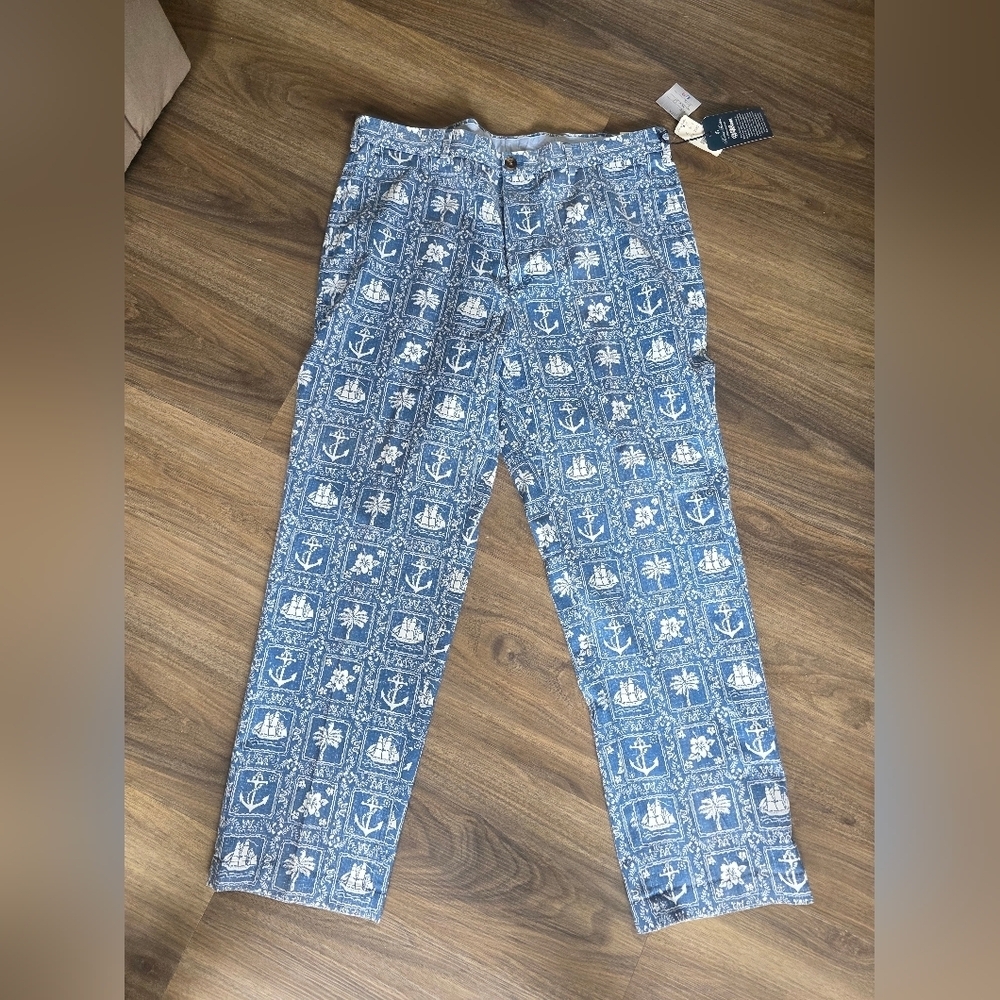BROOKS BROTHERS Nautical Print Pants NEW WITH TAGS